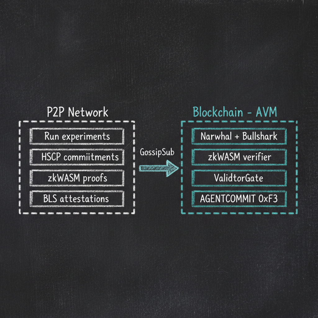 P2P Network ↔ Blockchain architecture